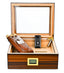Anchor & Ash Cigar Co. Ultimate Tabletop Humidor Kit with hygrometer, humidifier, and accessories for cigar storage.